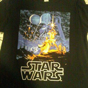 Large Star Wars Movie Poster T Shirt-Good Condition